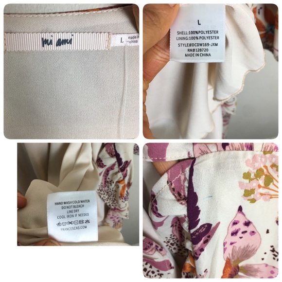 Francesca's floral hi low wrap midi dress with  ruffle hem - Picture 10 of 11